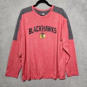 Men's NHL Chicago Blackhawks Authentic Pro Rink Tech Long Sleeve Red Size‎ XL